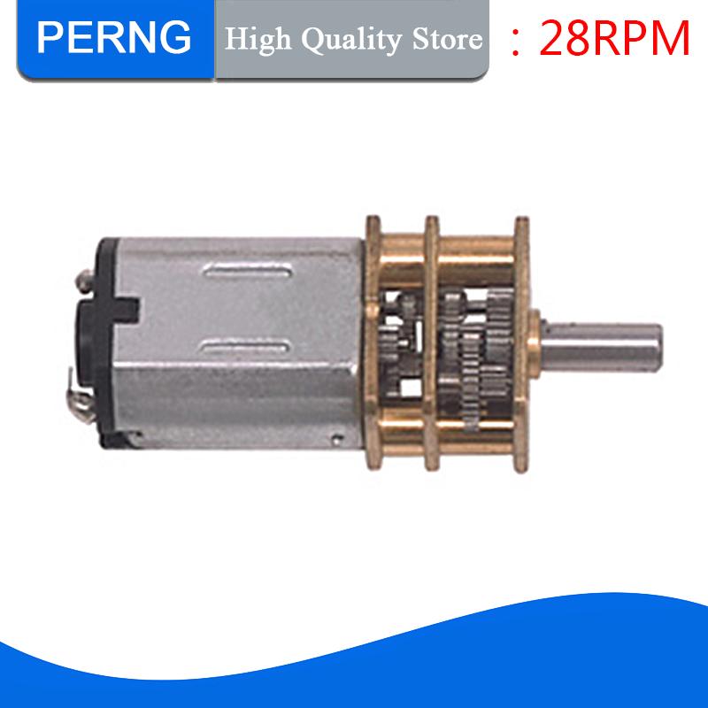 [PERNG] Tehe Micro N20 Bánh Động Cơ Tốc Độ Chậm Kim Loại Hộp Số Giảm Tốc Động Cơ Điện Tự Làm Đồ Chơi - 3