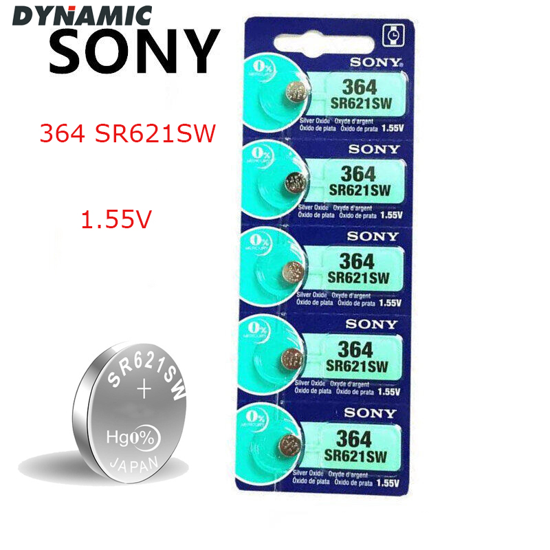 10pcs pin đồng hồ đeo tay sony sr621sw 1,55v đối với đồ chơi đồng hồ pin từ xa 364