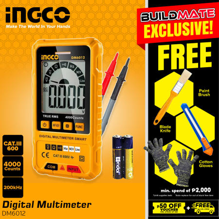 Ingco Digital Multimeter Tester DM6012 - 100% Original/Authentic