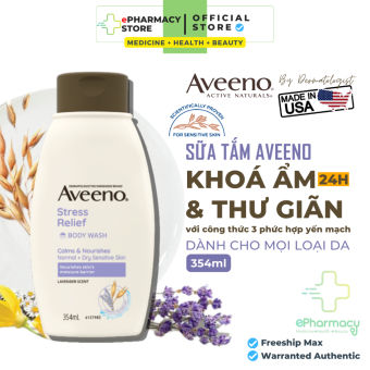 Sữa Tắm Aveeno Stress Relief Body Wash Giảm Căng Thẳng Hương Lavender 354ml