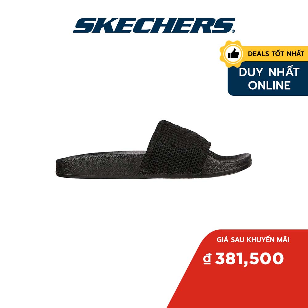 [DUY NHẤT ONLINE]Skechers Nữ Dép Quai Ngang Giặt Máy Được, Thường Ngày, Đi Học, Đi Làm Cali Pop Ups Undisturbed Hanger Optional, Machine Washable, Luxe Foam, Vegan - 119250-BBK