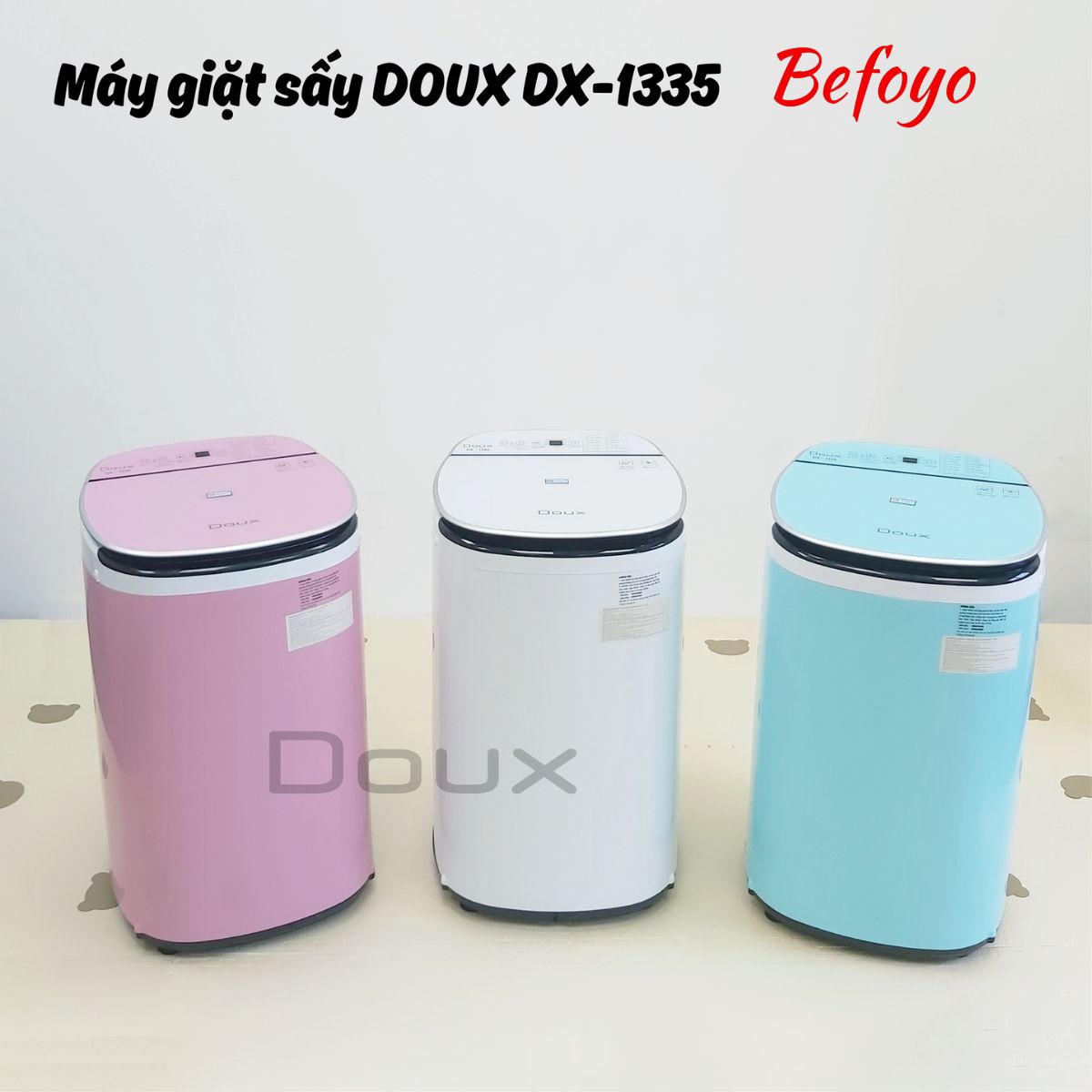 Máy giặt mini Doux Lux DX-1328, máy giặt sấy mini Doux 12 chức năng DX-1335 bảo hành chính hãng 12 t