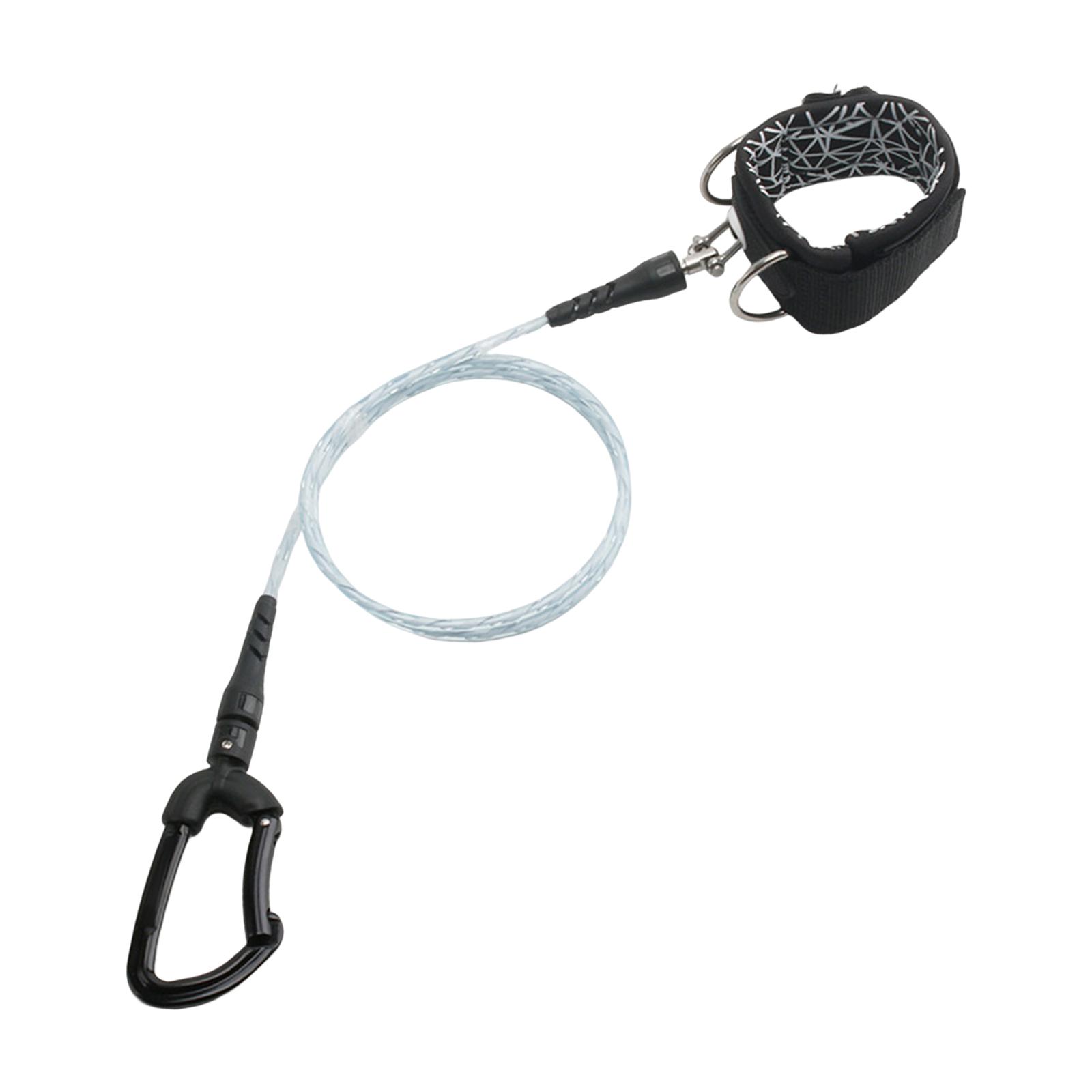 Freediving Lanyard Leash Diving Safety Rope for Water Sport Freediving Gear