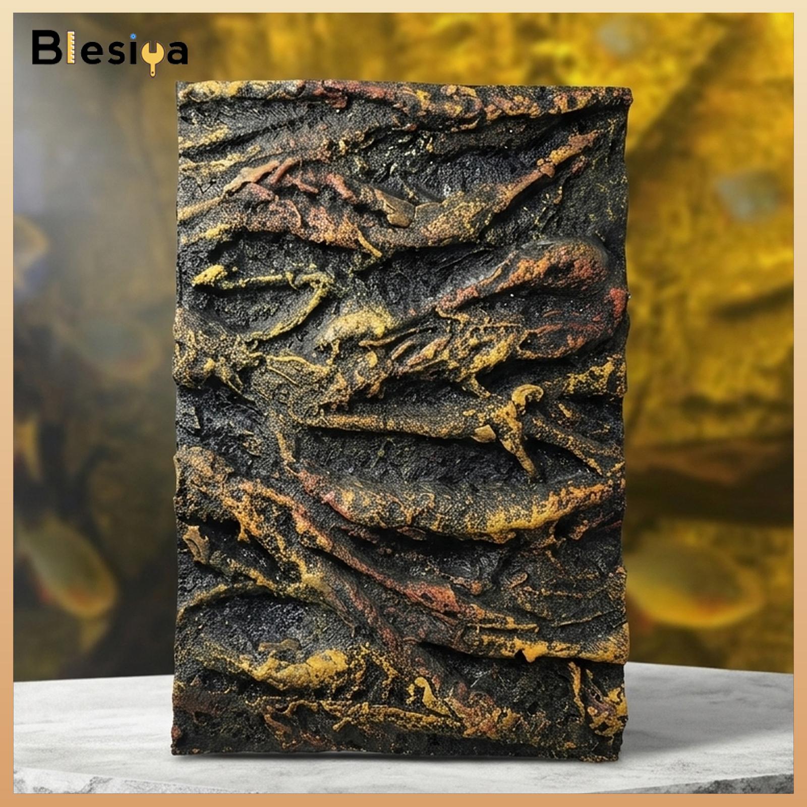 3D Rock Aquarium Background Reptile Habitat Backdrop Home Landscape Easy to Install Accessory Lightweight Decor for Tortoise ราคา 12,291 บาท*ส่งฟรี