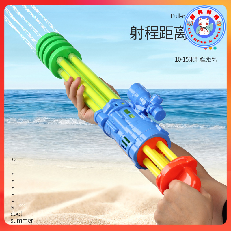 Đồ Chơi Trẻ Em Súng Nước 6 Nòng - Súng Nước Thục 5 Nòng Siêu Xịn Bắn Siêu Xa - Đồ Chơi Cho Trẻ Em Đi Biển Hồ Bơi