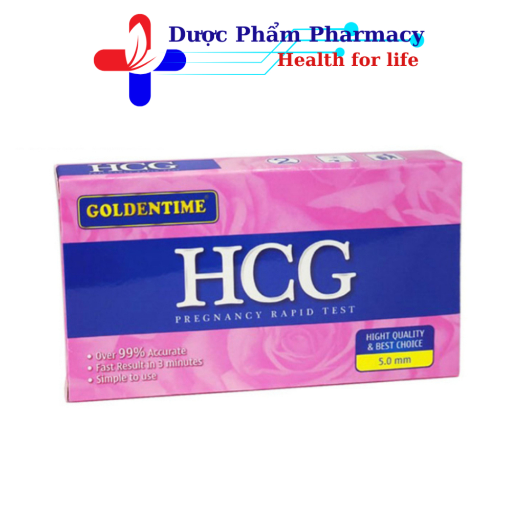 [Che Tên SP] Que Thử Thai HCG Goldentime Thử Thai Nhanh Chóng Chính Xác 99.9% - Hộp 1 cái