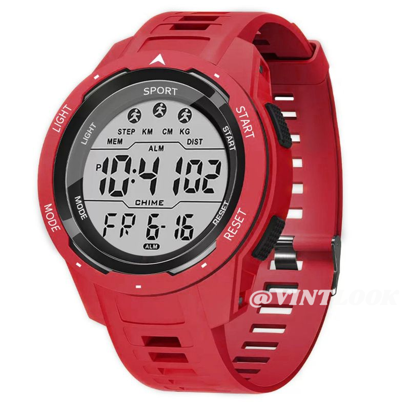 Vintlook Digital Sports Style Watch with Lights for Illumination at Night Waterproof and Multifunctional for Students and Teenagers. ราคา 68 บาท*ส่งฟรี