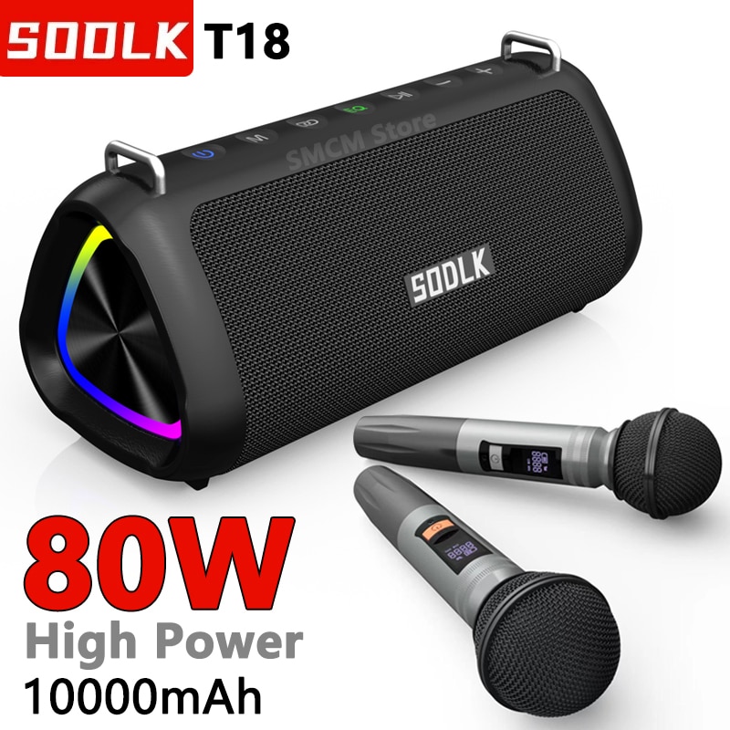 Sodlk Loa công suất cao Caixa De Som Loa ngoài trời Bluetooth loa âm thanh siêu trầm không dây T18 8