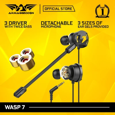 Armaggeddon WASP-7 PRO 3D Gaming Earphones with Triple Neodymium Driver and Mic