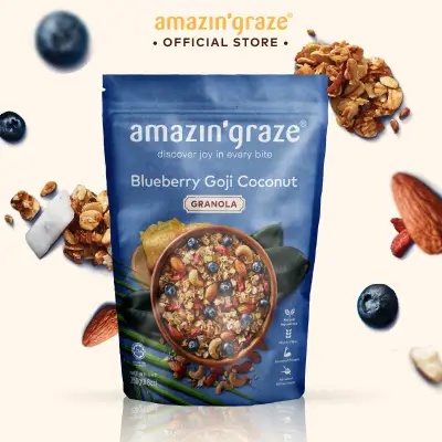Amazin' Graze Blueberry Goji Coconut Granola Halal 250g - Halal Certified
