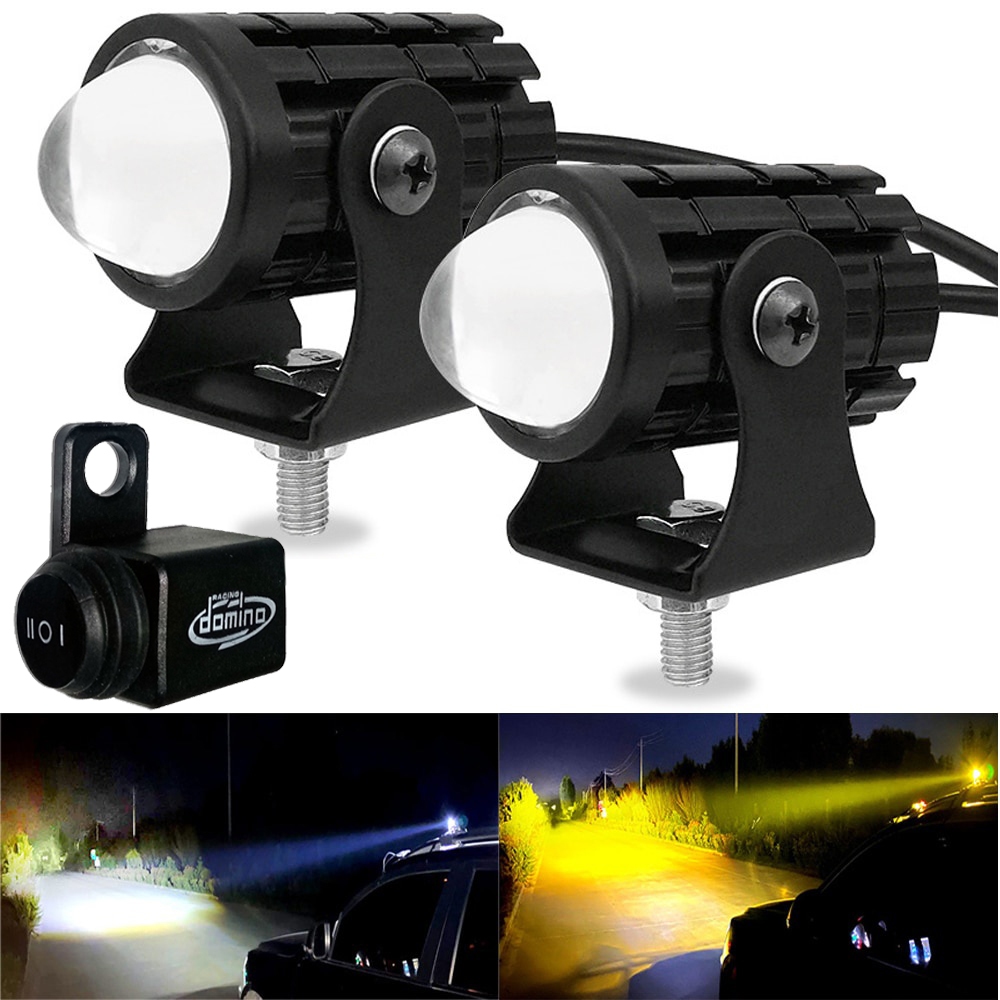 Super Bright Dual Fisheye Lens Motorcycle Driving Lights