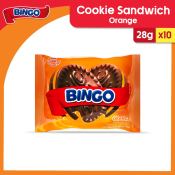 Bingo Cookie Sandwich Orange filled Choco 28g x 10