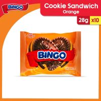 Bingo Cookie Sandwich Orange filled Choco 28g x 10