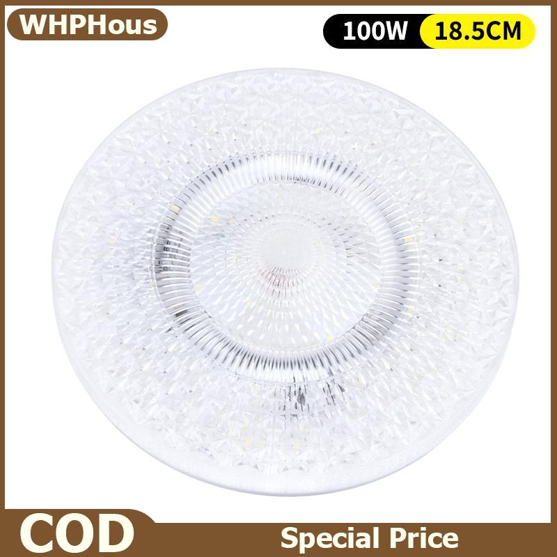 WHPHous ไฟเพดานคริสตัล30W 60W 90W 120W สีขาวบางทันสมัยสำหรับห้องนั่งเล่นสำนักงาน