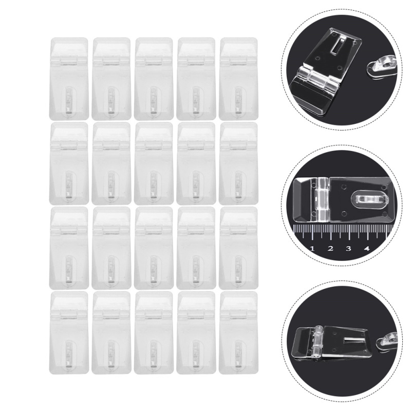 FOXNOVO 10 bộ bản lề mini Hasp Hasp Buckle Buckle Bucks Clear Hinge Latch khóa Hasp