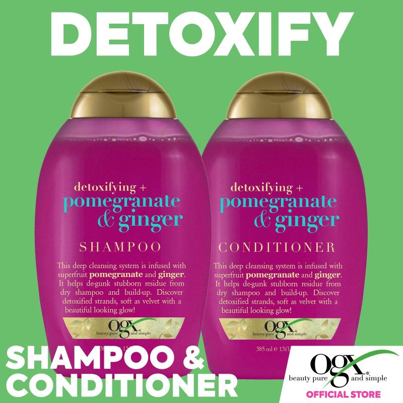 Buy What Hair Wants - Detoxify & Clarify Bundle OGX Pomegranate Ginger Shampoo + Conditioner Singapore