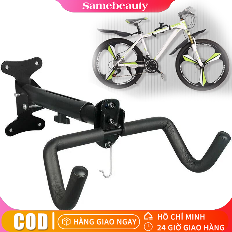 [Giao hàng 24 giờ] Giá treo xe đạp lên tường có móc treo mũ bảo hiểm và gấp gọn,phụ kiện xe đạp