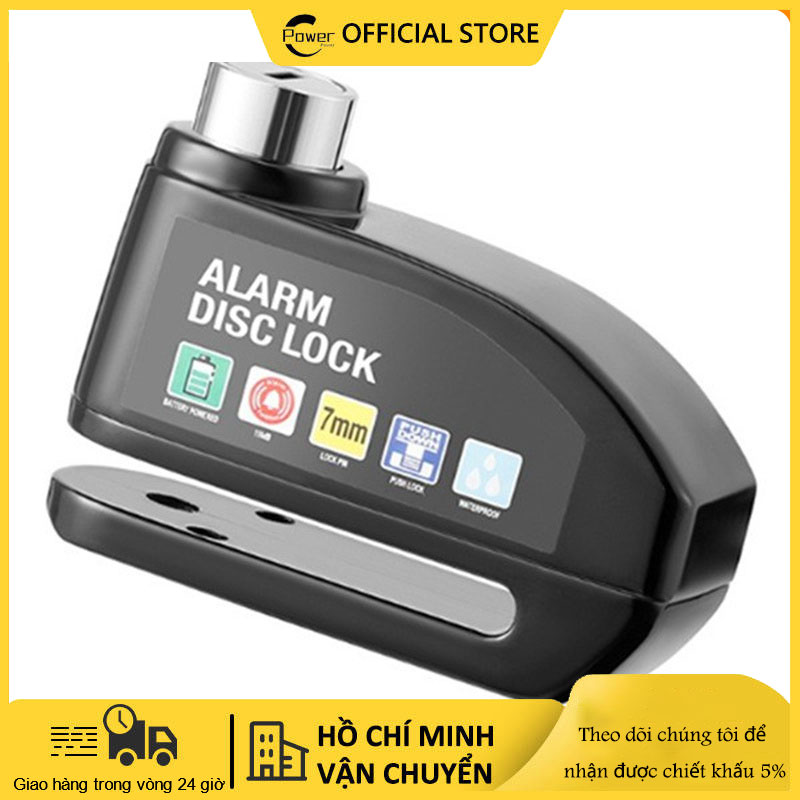 【Free ship Ổ Khoá Phanh Đĩa Xe Máy Báo Động Có Còi Hú Chống Trộm Alarm Disc Lock Chống Nước An Toán Chắc Chắn