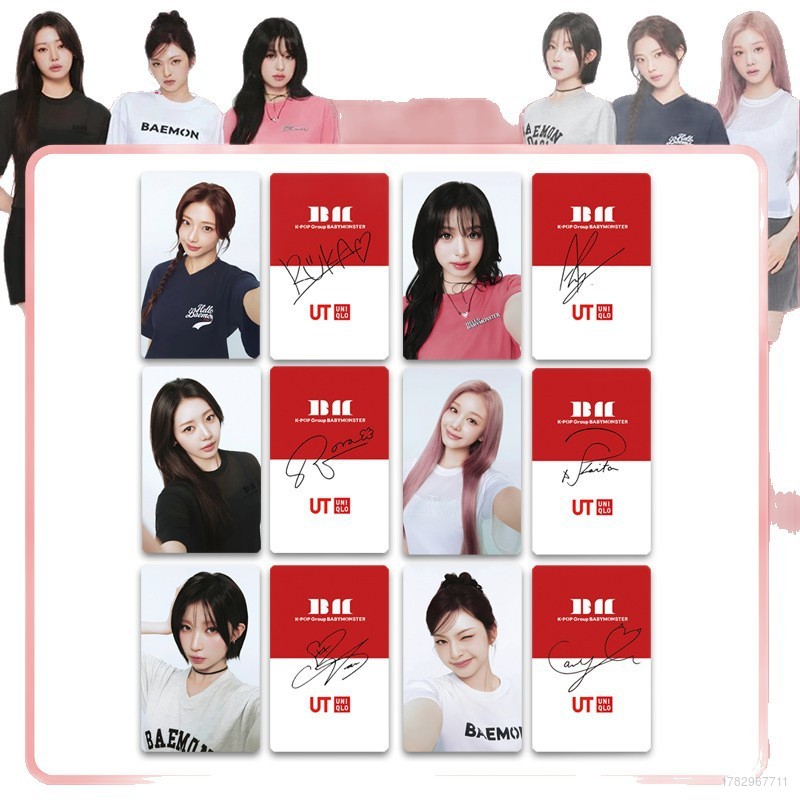clu 6PCS/Set BABYMONSTER AHYEON LOMO Card RUKA Postcards Collection Stars Peripheral ulc