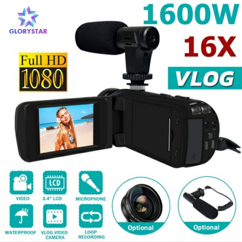HD 1080P Digital Video Camera Camcorder W Microphone Photography 16