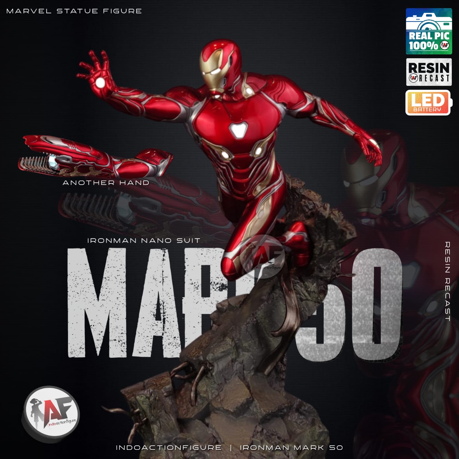 RESIN! Statue Action Figure Iron Man MK50 Nano Charge Design Recast