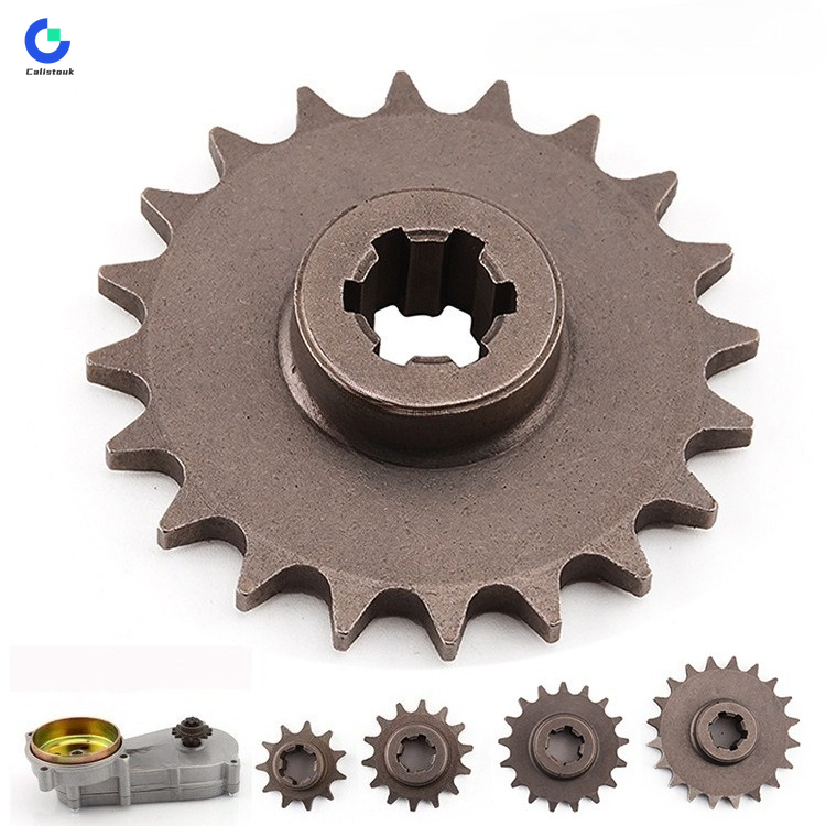 Calistouk Front Gear Box Sprocket T8F 11T 14T 17T 20T Pinion Sprocket Chain Cog Metal For 47cc 49cc Minimoto ATV Mini Bike Moped Scooter