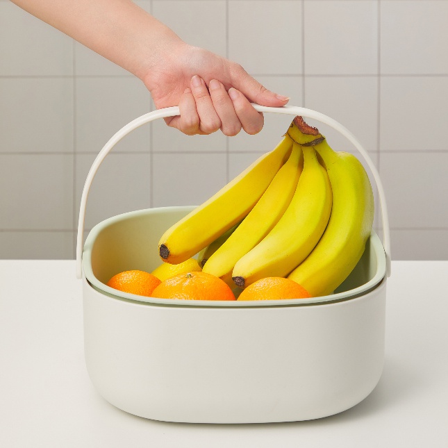 Bộ thau rổ có quai xách Yoko 27cm, Chính hãng inochi tiêu chuẩn nhật bản, Chất liệu nhựa siêu bền.