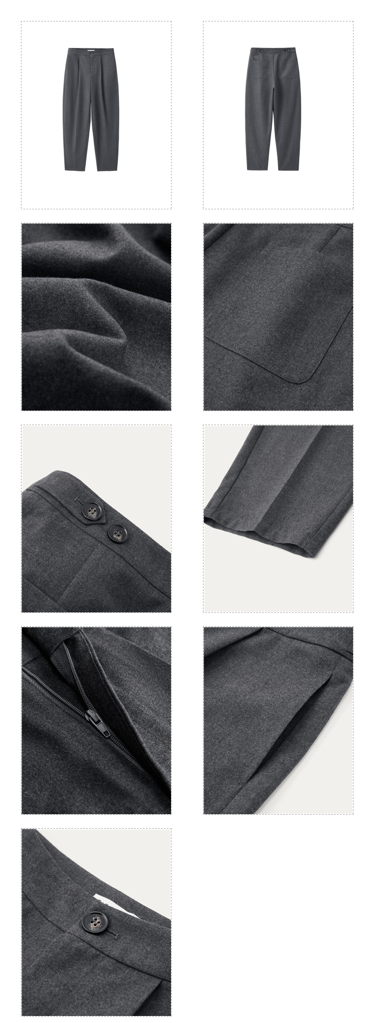 Giordano Women Adjustable waist banana suit pants Free Shipping 18414923 · v2