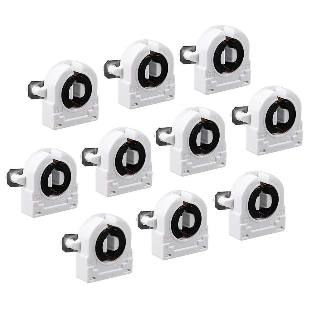 Q-1151 STORE 10Pcs Durable T8 Fluorescent Light Holder Non-Shunted Long-Lasting. Tombstone Lamp Socket LED Tube G13 Base Fluorescent Lamp