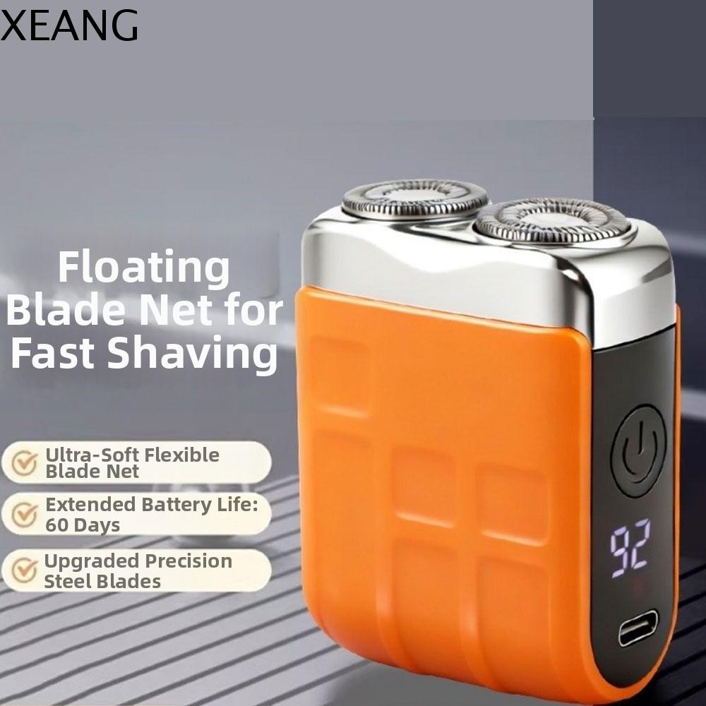 XEANG Sạc Type-C Máy cạo râu điện mini Màn hình kỹ thuật số Thiết kế chống nước Dao cạo xoay cầm tay Kích thước bỏ túi Cạo ướt và khô Máy cạo râu thông minh Sử dụng khi đi du lịch