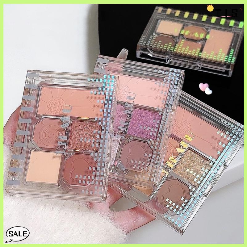 Follow Get New【TIS】 Dikalu 5 màu sắc bóng mắt tấm mềm sương mù đôi mắt đen mờ Pearlescent lâu dài không thấm nước mắt sắc tố trang điểm tấm Hàn Quốc