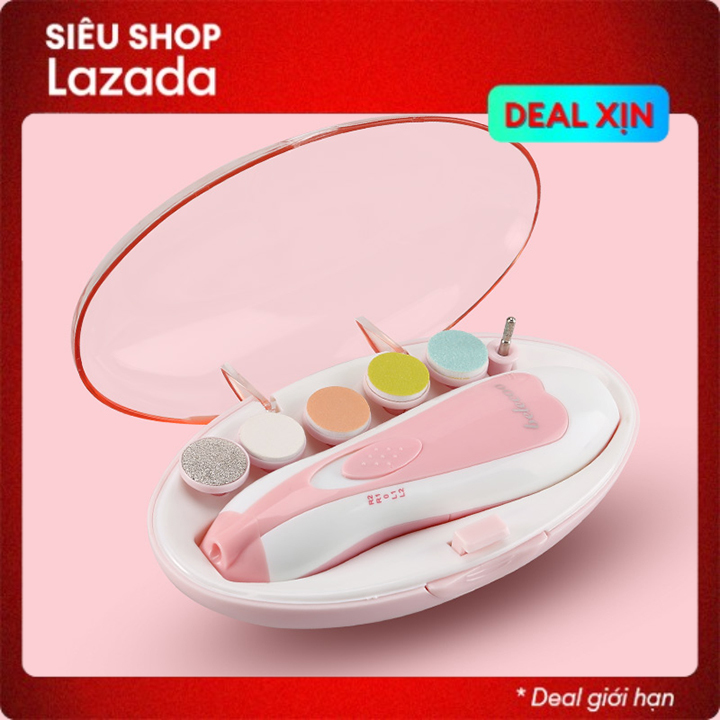 Bộ dụng cụ cắt và dũa mài móng tay an toàn cho mẹ và bé sơ sinh  7 món sử dụng pin tiểu
