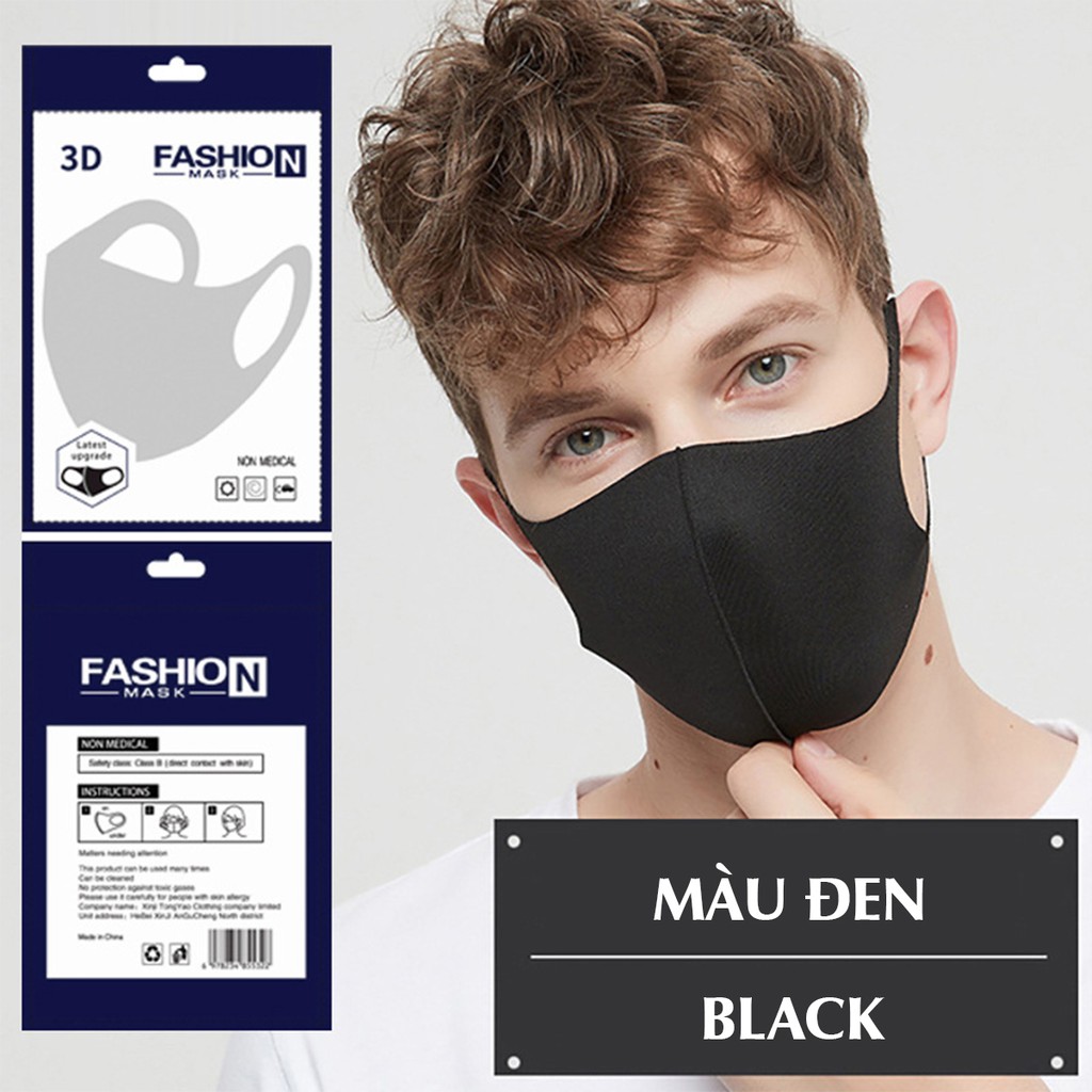 Khẩu Trang Vải 3D FASHION MASK Chống Ô Nhiễm Bụi Mịn Chống Nắng Công Nghệ NHẬT BẢN KHT.01