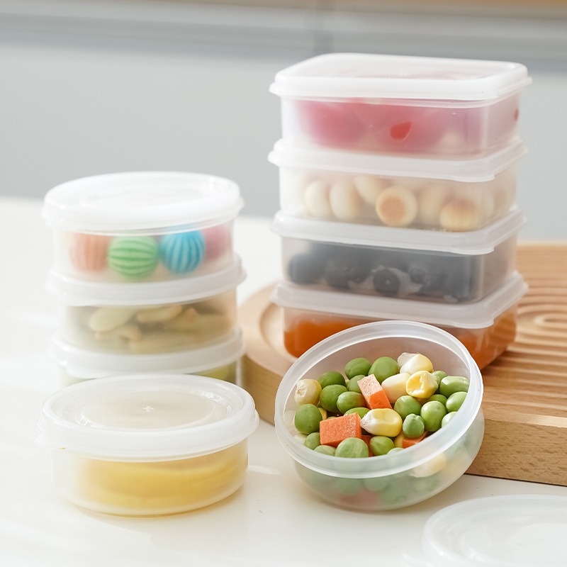 Trong suốt Nhỏ Lưu Trữ Hộp tủ lạnh di động rau quả giữ tươi nhà bếp lưu trữ container với nắp nhà tổ chức công cụ