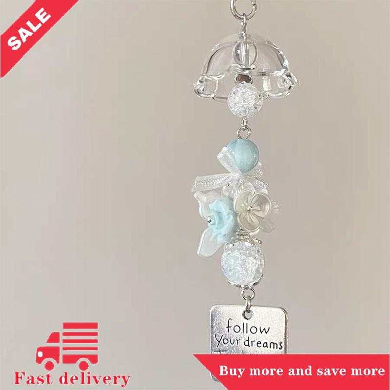 [COD]Flash Delivery Transparent Keychain Cute Wind Chime Pendant Keyring Mobile Phone Lanyard Kawaii Bag Decorative Accessories Home Decorations