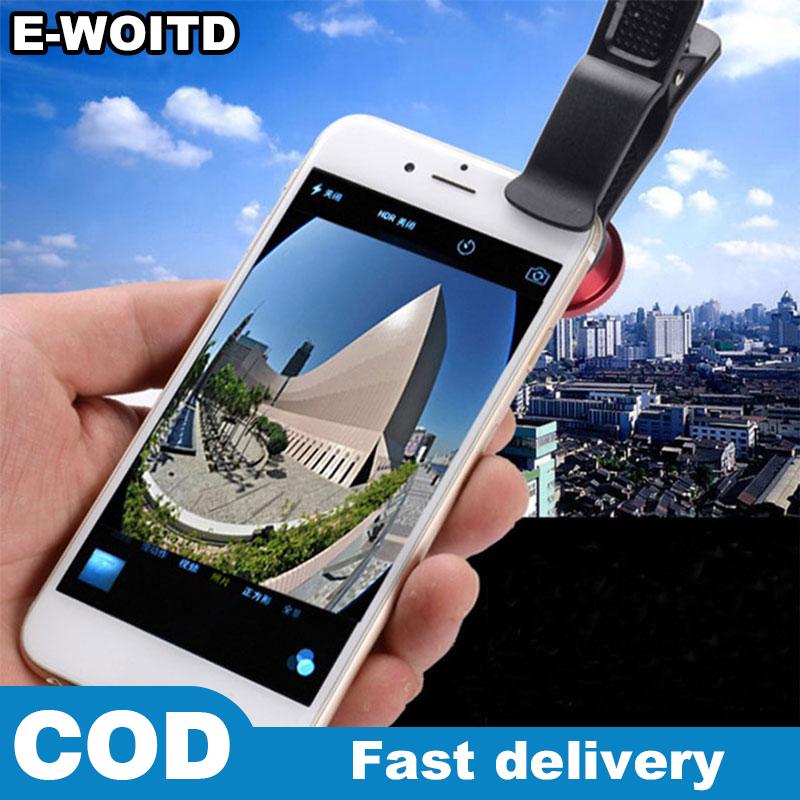 E-WOITD 3in1 điện thoại di động mắt Cá + Góc Rộng + Ống kính máy ảnh macro cho điện thoại di động phổ quát
