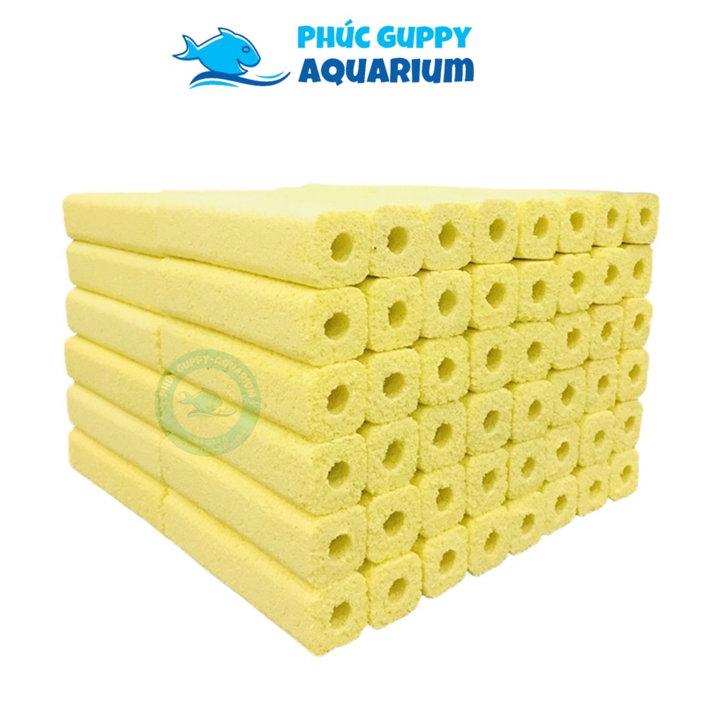 Thùng sứ thanh hoa mai vàng loại lớn dài 16cm