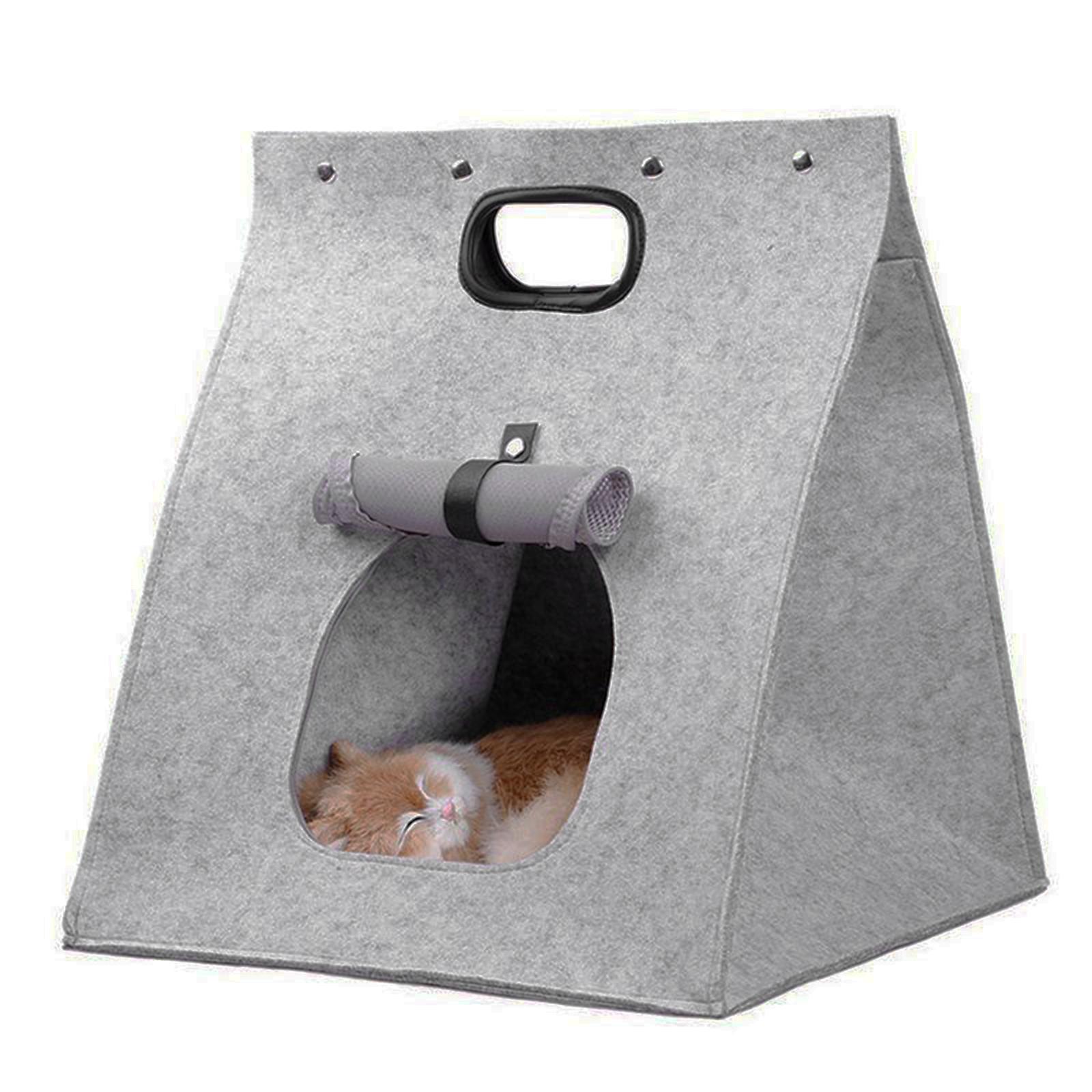 Aimishion Cat Travel Carrier Bag 16 x16 x19 Pet Carrier for Camping Small