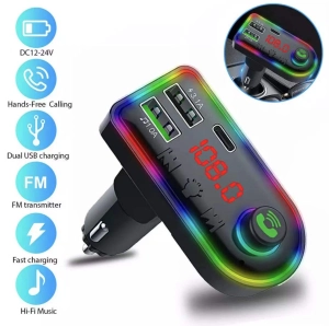 สินค้า อัพเกรด รุ่นใหม่ บลูทูธในรถยนต์ ที่ชาร์จไฟมือถือ ของแท้ 100 % ไร้สาย รับสัญญาบลูทูธ Car kit MP3 Player FM Transmitter Modr