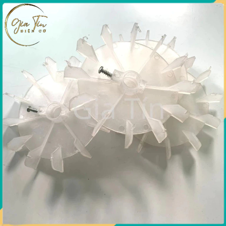 Cánh quạt trắng làm mát mô tơ trục 14mm