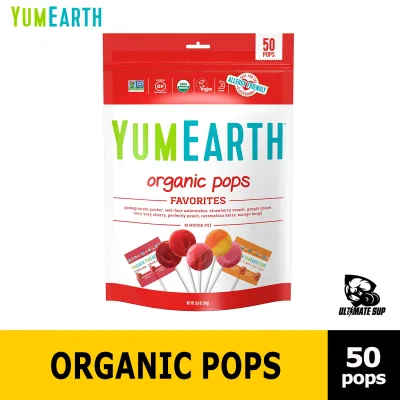 YumEarth Organic Lollipops, Assorted Flavors, 50 lollipops
