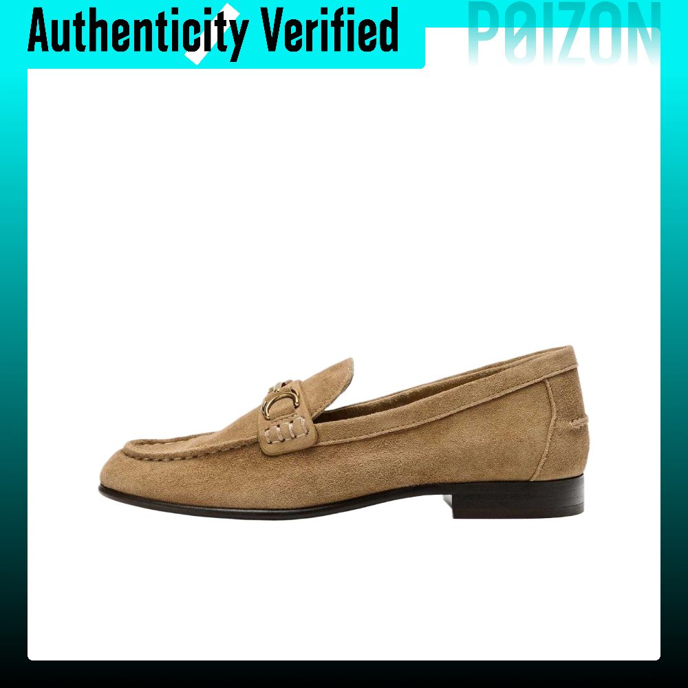 รองเท้าคัทชู รองเท้าส้นเตี้ยผู้หญิง Zara รองเท้าโลฟเฟอร์ผู้หญิง Low-top สีเบจ 1516810102 ราคา 13,489 บาท*ส่งฟรี