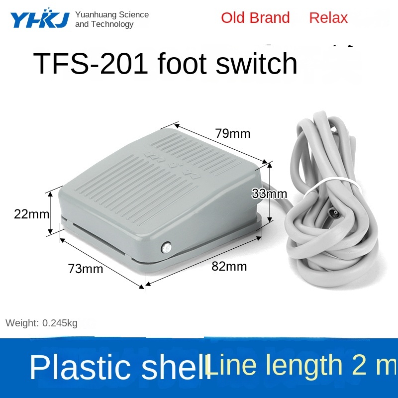 Công Tắc Chân TFS-201 [2 M] Nhựa | công tắc bàn đạp TFS-201, TFS-1, TFS-01 - Đạp Chân, Dây 0.2m/1m/2m, Vỏ Nhựa/Kim Loại