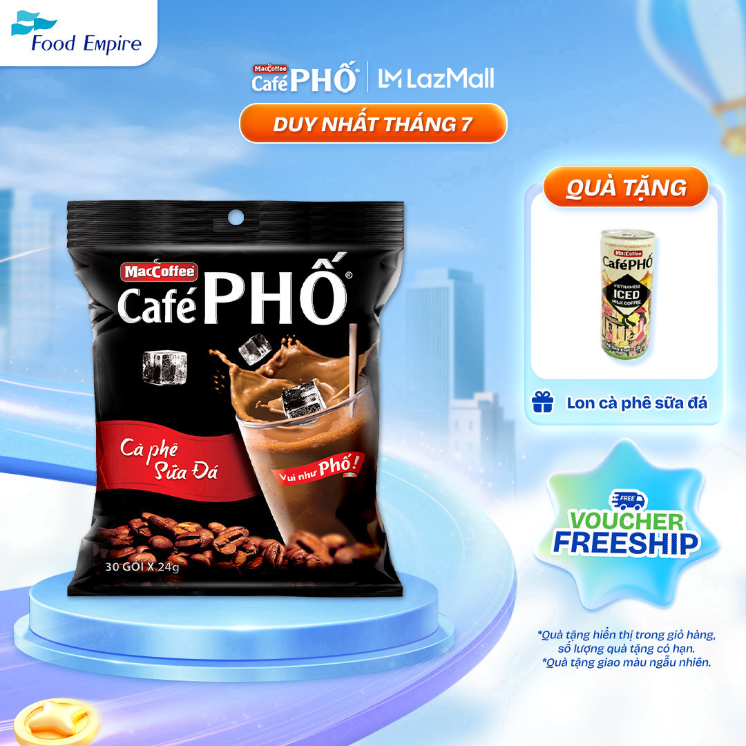 Túi Cà phê Phố Sữa Đá - Maccoffee (túi 30 gói x 24g)