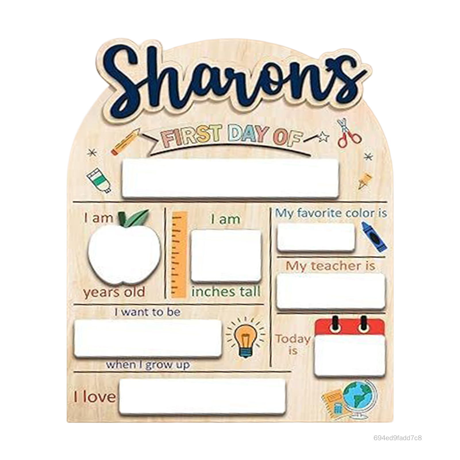 Dấu hiệu Back To School được cá nhân hóa Chất liệu tự nhiên Xyloid cho Ngày đầu tiên Chụp ảnh Prop TF-Ari-VN Giá 164,000 Đồng*Miễn phí vận chuyển