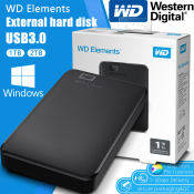 WD Elements Portable External Hard Drive - 1TB/2TB USB 3.0