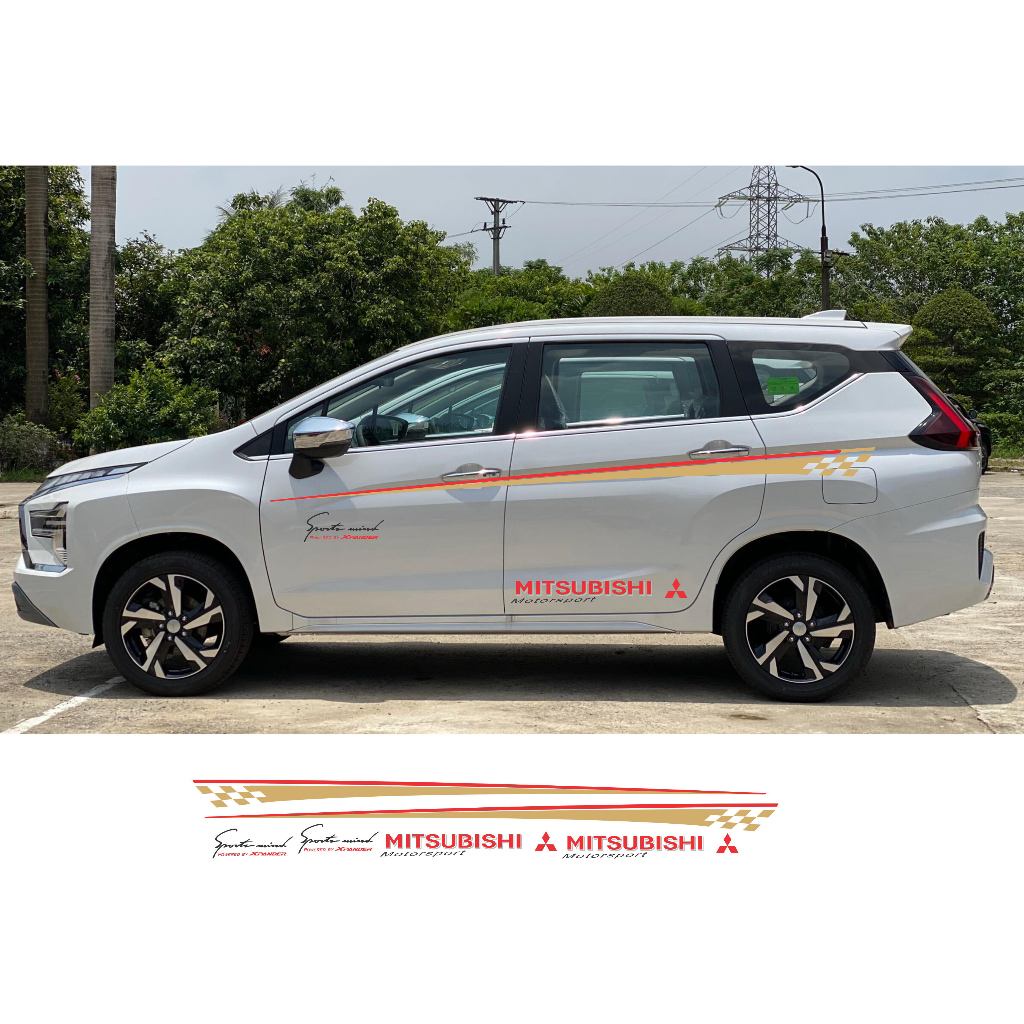 Tem Xpander Tem xe mitsubishi xpander tem dán sườn xe ô tô 7 chổ cho các dòng toyota kia nissan SUV 