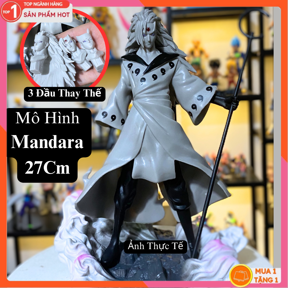 Mô hình madara lục đạo 27cm 3 đầu thay thế mô hình naruto cao cấp, figure mô hình anmie naruto đồ chơi