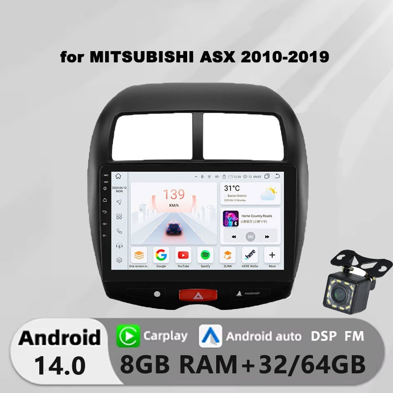 Honxun ESSGOO acodo ASTRAL STAPON 8GB RAM+64 android head unit for MITSUBISHI ASX 2010-2019 player 2din stereo multimedia carplay touch screen monitor with rear camera FM GPS dsp wifi navigation ราคา 3,734 บาท*ส่งฟรี