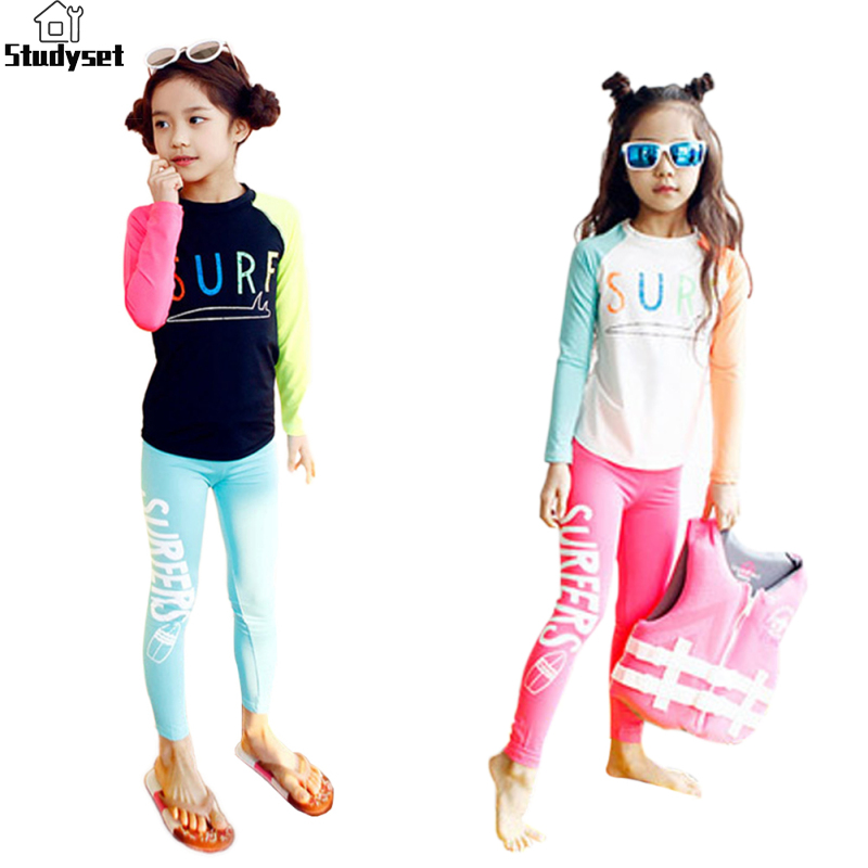 Studyset IN stock 2pcs/set Unisex Quick-drying Sunscreen Split Type Long Sleeve Muslim Style Swimsuit